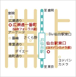 仙台駅乗り場マップ
