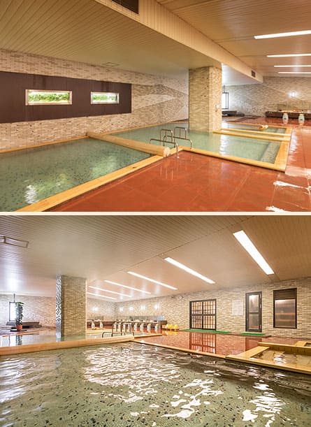 広い大浴場とサウナで汗を流してスッキリ